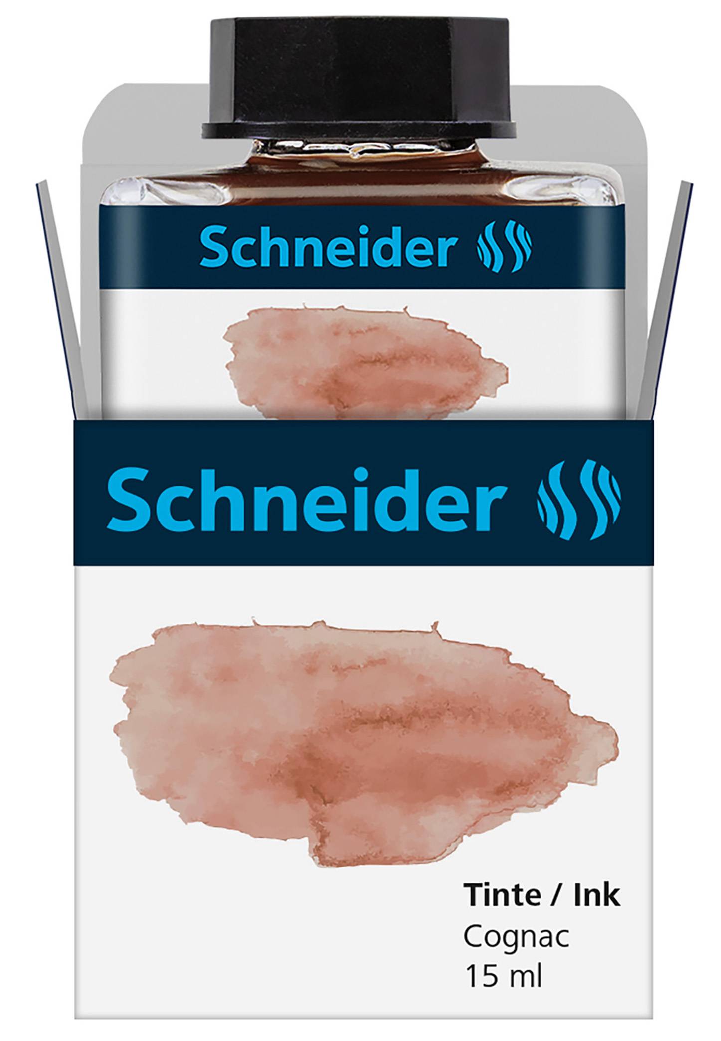 Tintenglas Pastell 15 ml Cognac, flüssige Pastell-Tinte