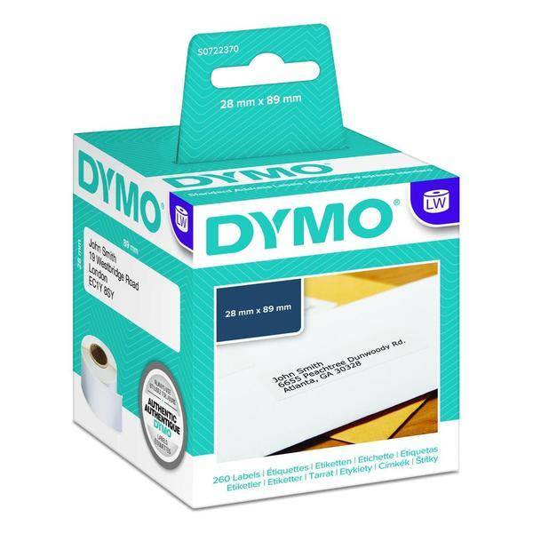 Dymo Etik., Standard, 28x89mm , 1 VE= 2 Rollen je 130 Etiketten