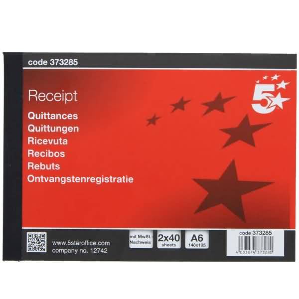 Formularbuch Quittung A6 quer selbstdurchschreibend VE=2x40 Blatt