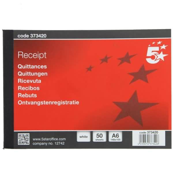 Formularbuch Quittung A6 weiß 50 Blatt