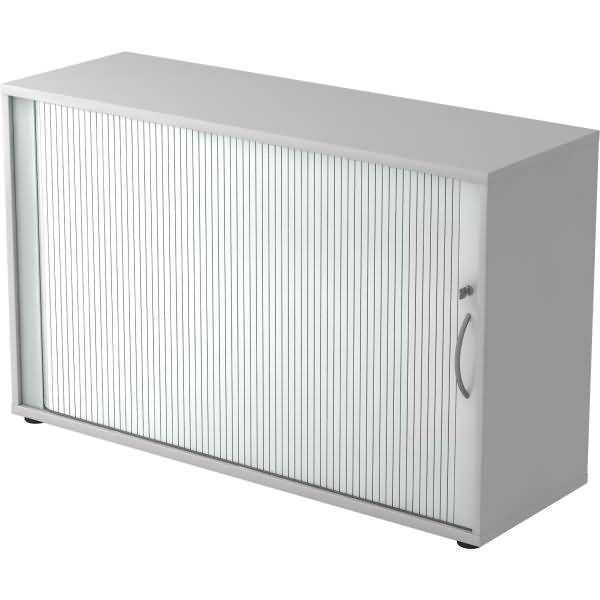Rolladenschrank 2 OH BxTxH 120x40x74,8cm Griff BM Grau/Silber