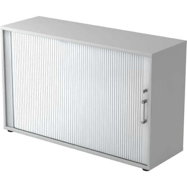 Rolladenschrank 2 OH BxTxH 120x40x74,8cm Griff CE Grau/Silber