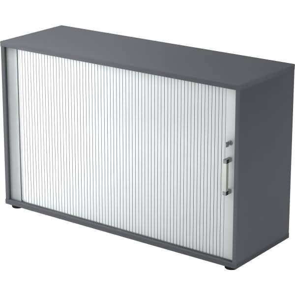 Rolladenschrank 2 OH BxTxH 120x40x74,8cm Griff CE Graphit/Silber