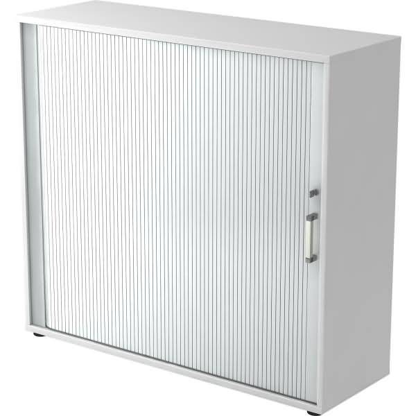 Rollladenschrank 3OH BxTxH 120x40x110cm Griff CE Weiß/Silber