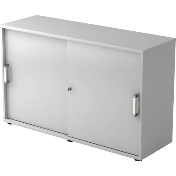 Schiebetürschrank Derie 9 2 OH BxTxH 120x40x74,8cm Griff CE Grau/Grau