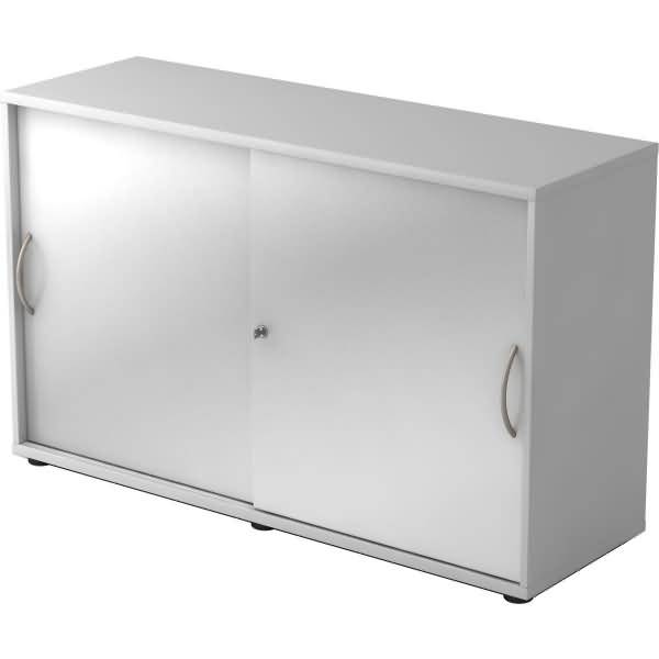 Schiebetürschrank Derie 9 2 OH BxTxH 120x40x74,8cm Griff BM Grau/Silber