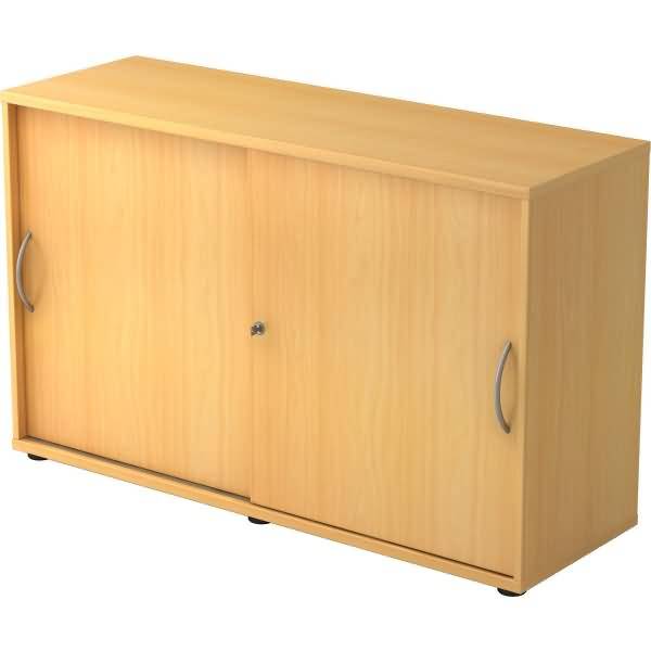 Schiebetürschrank Derie 9 2 OH BxTxH 120x40x74,8cm Griff BM Buche/Buche