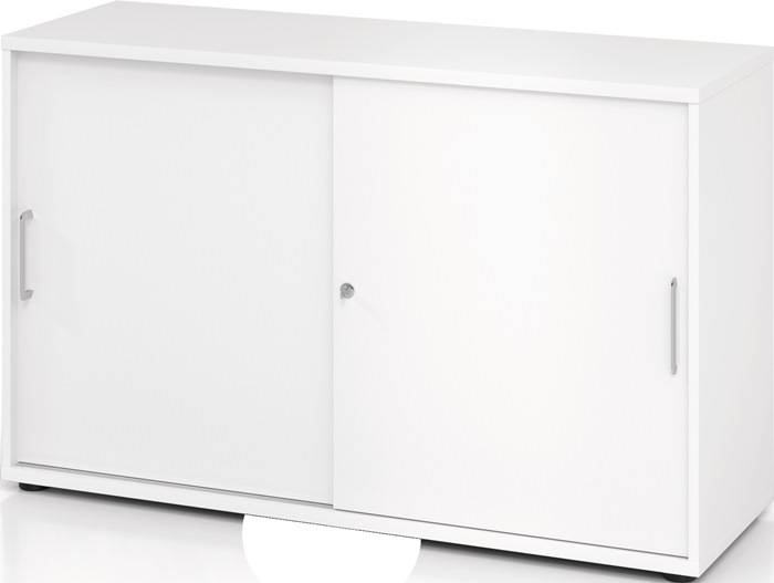 Schrank Teda-Z H748xB1200xT400mm weiß 3 OH 2 Schiebetüren zerlegt