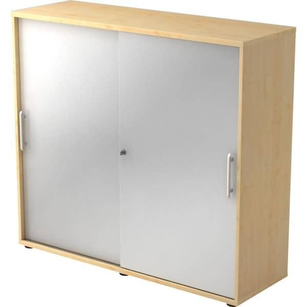 Schiebetürenschrank Serie 9 3OH BxTxH 120x40x110cm Griff RE Ahorn/Silber