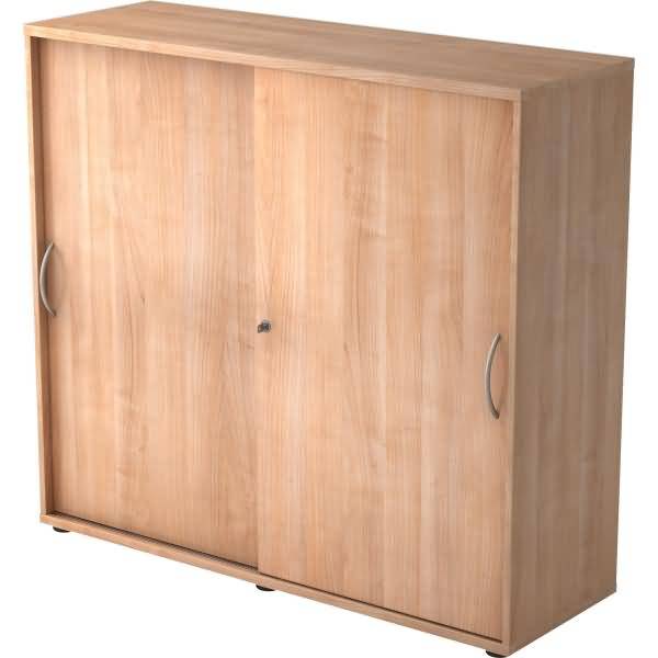 Schiebetürenschrank Serie 9 3OH BxTxH 120x40x110cm Griff BM Nussbaum/Nussbaum