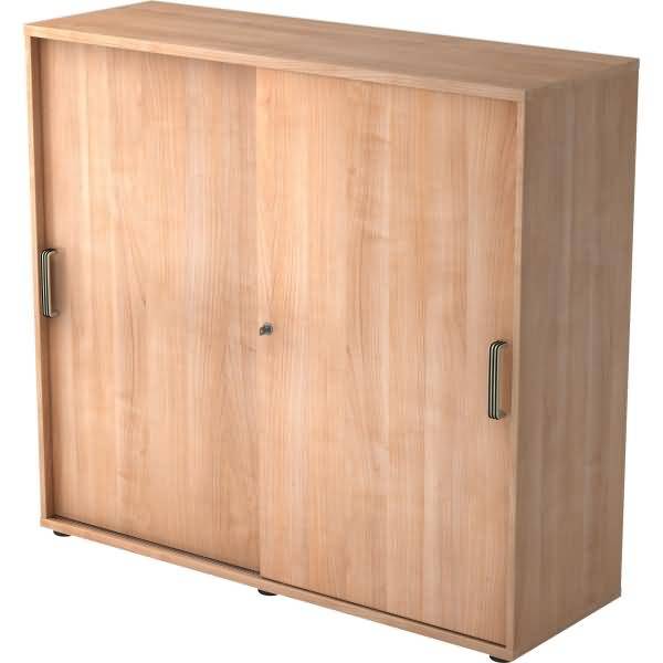 Schiebetürenschrank Serie 9 3OH BxTxH 120x40x110cm Griff SG Nussbaum/Nussbaum