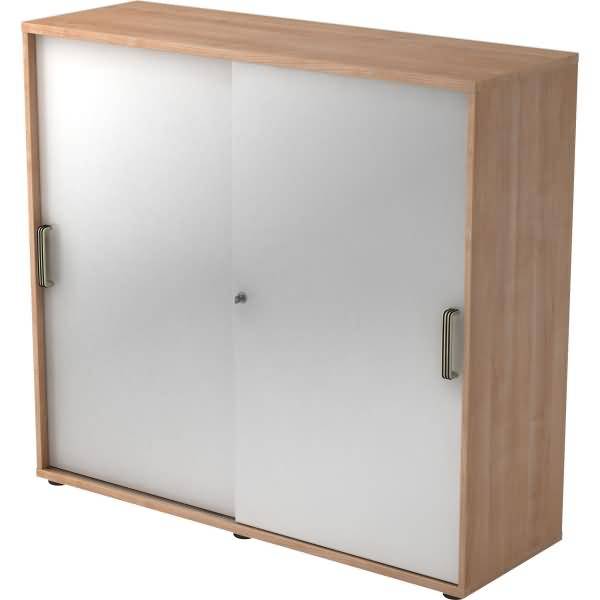 Schiebetürenschrank Serie 9 3OH BxTxH 120x40x110cm Griff SG Nussbaum/Silber
