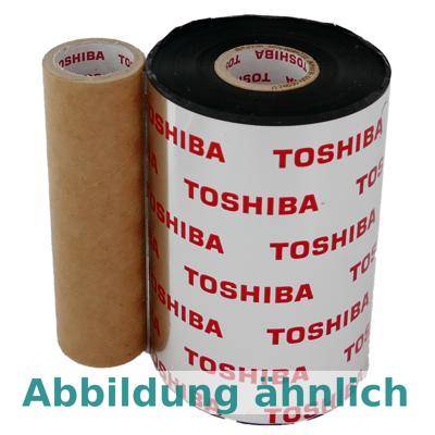 Toshiba Farbband BX760068RG2, schwarz, Wachs/Harz, 68mm x 600m, 1 VE = 1 Rolle