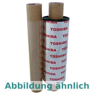 Toshiba Farbband BX730220RG2, schwarz, Wachs/Harz, 220mm x 300m, 1 VE = 1 Rolle