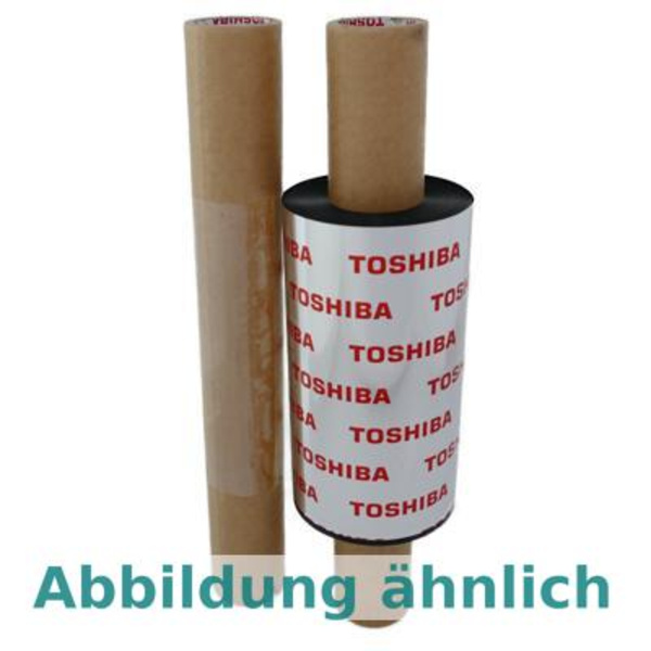 Toshiba Farbband B8530120AG3, schwarz, Wachs/Harz, 120mm x 300m, 1 VE = 1 Rolle