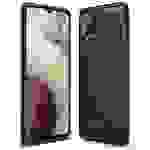 NALIA Design Handy Hülle für Samsung Galaxy A12, Carbon Look Case Cover Bumper