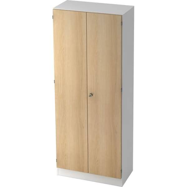 Garderobeschrank Solid 5OH BxTxH 80x42x200,4cm Griff SG Weiß/Eiche
