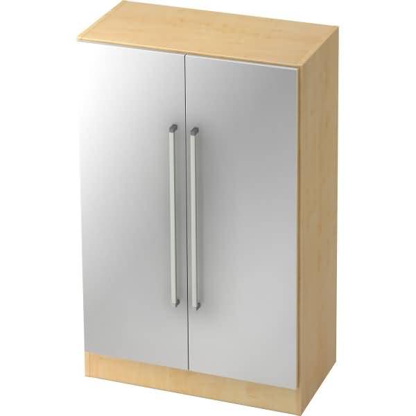 Schrank Solid 3OH BxTxH 80x42x127cm Griff CE Ahorn/Silber