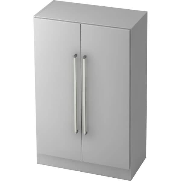 Schrank Solid 3OH BxTxH 80x42x127cm Griff CE Grau/Grau