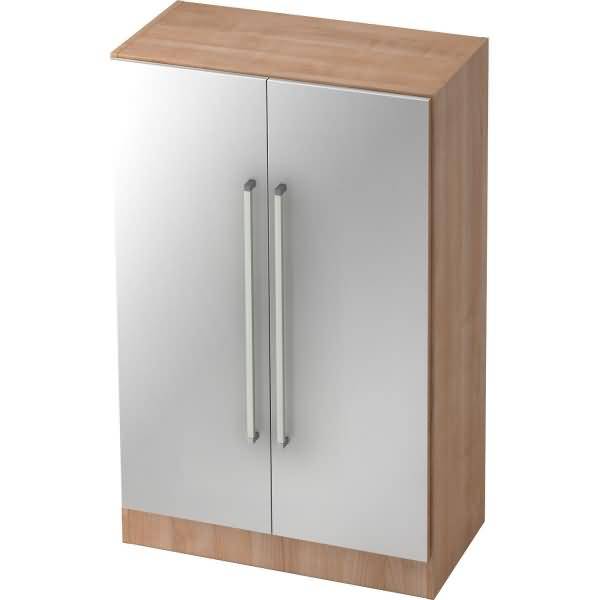 Schrank Solid 3OH BxTxH 80x42x127cm Griff CE Nussbaum/Silber