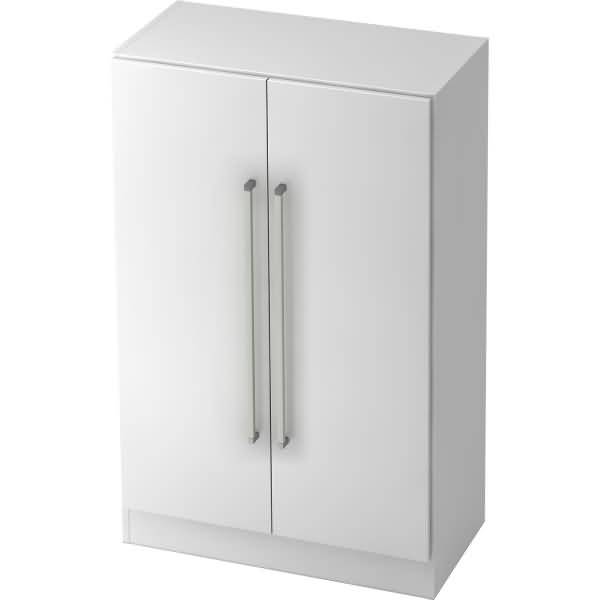 Schrank Solid 3OH BxTxH 80x42x127cm Griff CE Weiß/Weiß