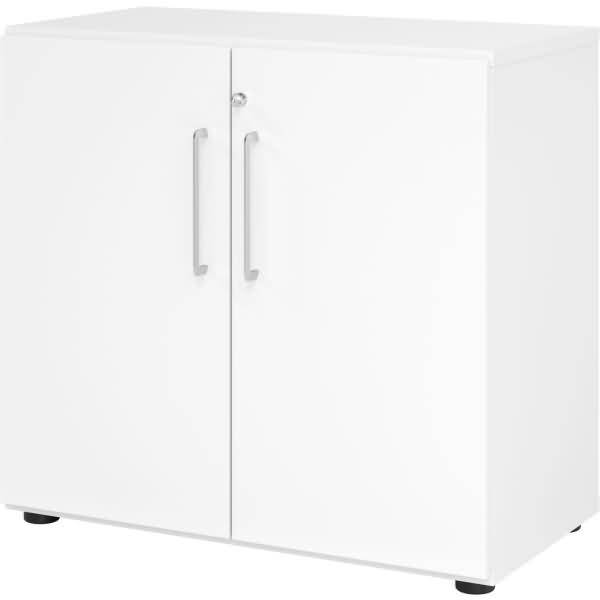 Schrank Serie 9 2OH BxTxH 80x42x74,8cm Griff BS Weiß