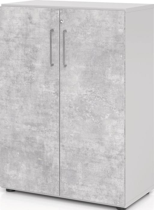 Schrank Teda-Z H1100xB800xT420mm lichtgrau/Beton 3 OH 2 Türen zerlegt