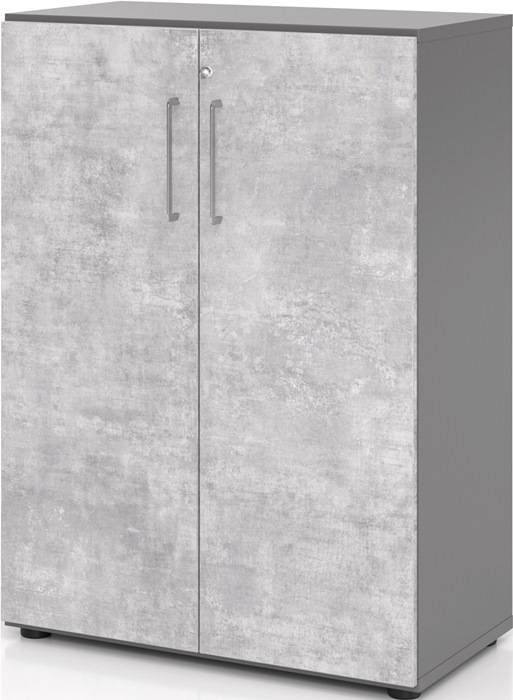 Schrank Teda-Z H1100xB800xT420mm graphit/Beton 3 OH 2 Türen zerlegt