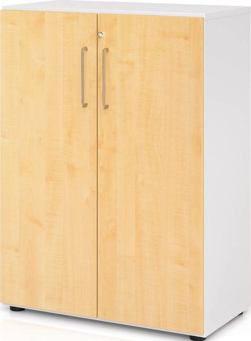 Schrank Teda-Z H1100xB800xT420mm weiß/Ahorndekor 3 OH 2 Türen zerlegt