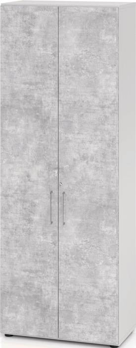 Schrank Teda-Z H2156xB800xT420mm lichtgrau/Beton 6 OH (3 offen) 2 Türen zerlegt