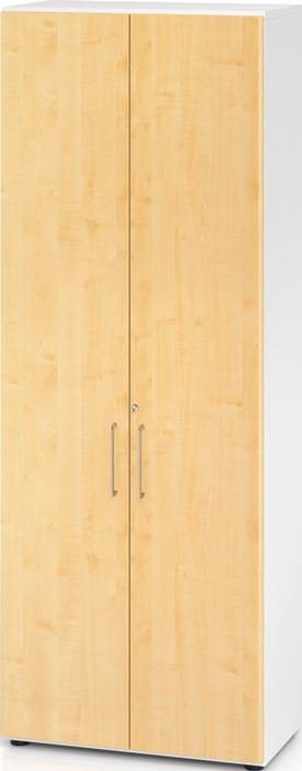 Schrank Teda-Z H2156xB800xT420mm weiß/Ahorndekor 6 OH (3 offen) 2 Türen zerlegt