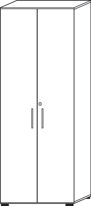 Schrank Teda-Z H2156xB800xT420mm weiß/Ahorndekor 6 OH 2 Türen zerlegt