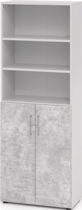 Schrank Teda-Z H2156xB800xT420mm lichtgrau/Beton 6 OH 2 Türen zerlegt