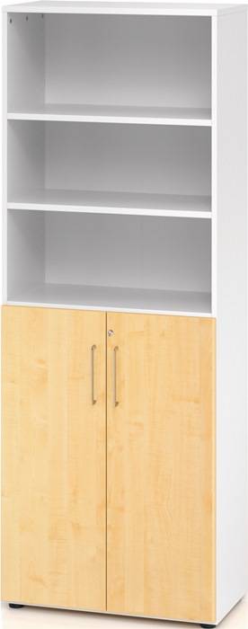 Schrank Teda-Z H2156xB800xT420mm weiß/Ahorndekor 6 OH 2 Türen zerlegt