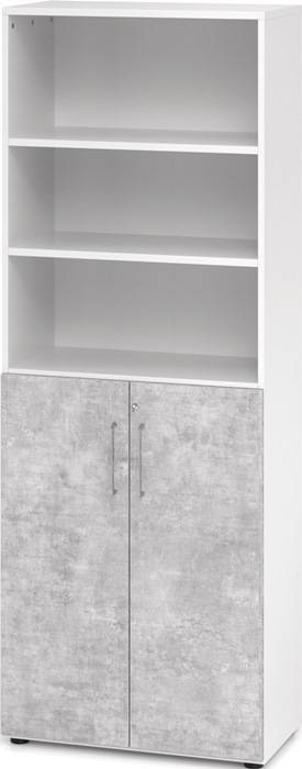 Schrank Teda-Z H2156xB800xT420mm weiß/Beton 6 OH 2 Türen zerlegt