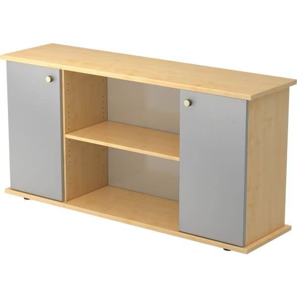 Sideboard SB 2OH 2 Türen BxTxH 166,1x44,8x84cm Griff SG Ahorn/Silber