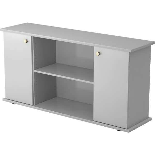 Sideboard SB 2OH 2 Türen BxTxH 166,1x44,8x84cm Griff SG Grau/Grau