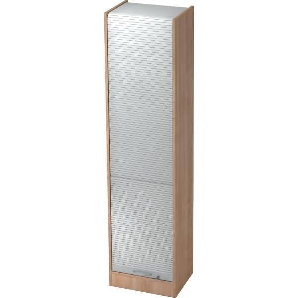 Rollladenschrank Solid 5OH BxTxH 50x40x200,4cm Griff BM Nussbaum/Silber