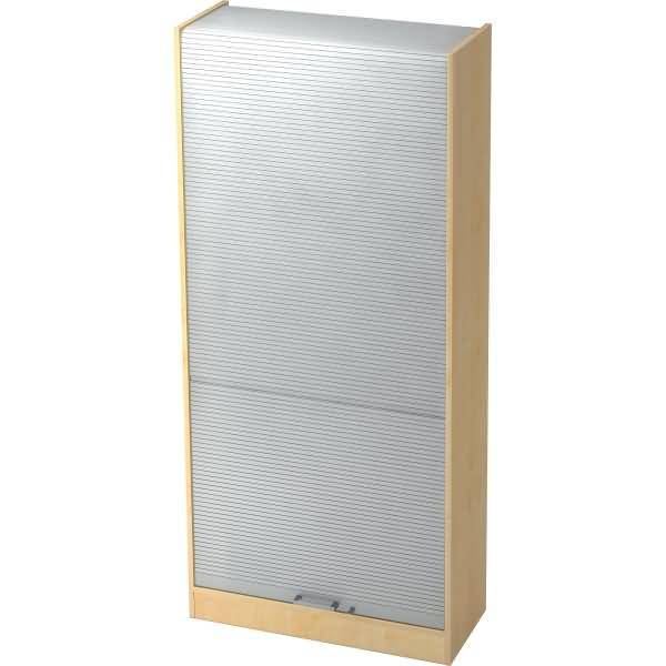 Rollladenschrank Solid 5OH BxTxH 90x40x200,4cm Griff CE Ahorn/Silber