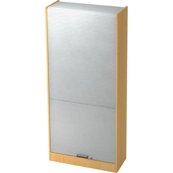Rollladenschrank Solid 5OH BxTxH 90x40x200,4cm Griff SG Buche/Silber