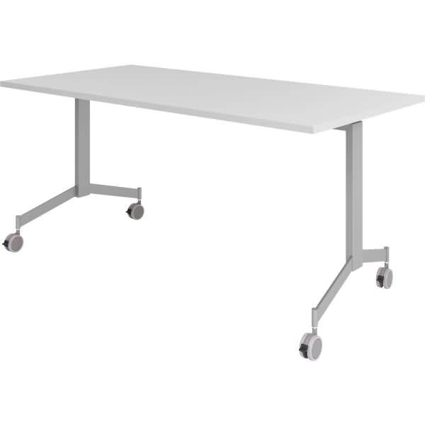 Klapptisch fahrbar 160x80cm Grau