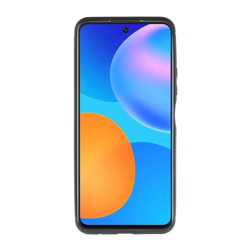 cofi1453® Silikon Hülle Bumper Carbon für Huawei P Smart 2021 Case TPU Soft Handyhülle Cover Schutzhülle Schwarz