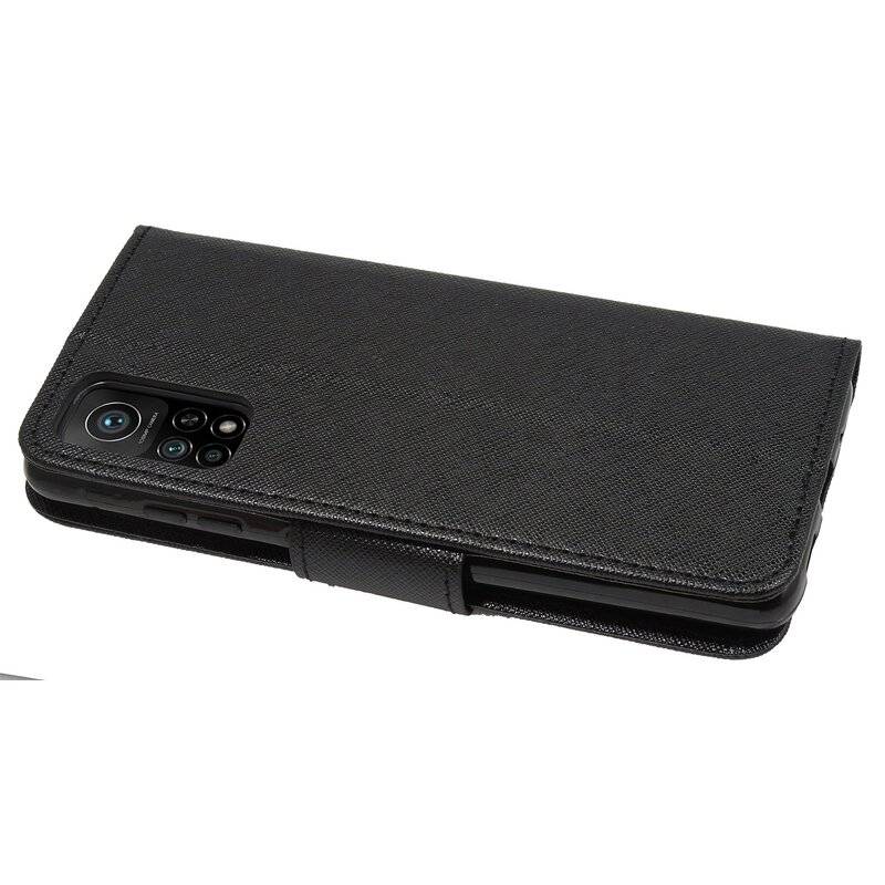 Buch Tasche "Fancy" für XIAOMI MI 10T PRO Handy Hülle Etui Brieftasche Schutzhülle mit Standfunktion, Kartenfach Schwarz