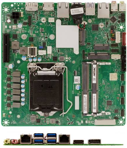 Mitac PH12CMI-Q470 Thin-ITX (Intel Q470E) [12V DC-in]