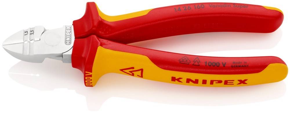 Knipex-Werk Abisolier-Seitenschneider 14 26 160 SB