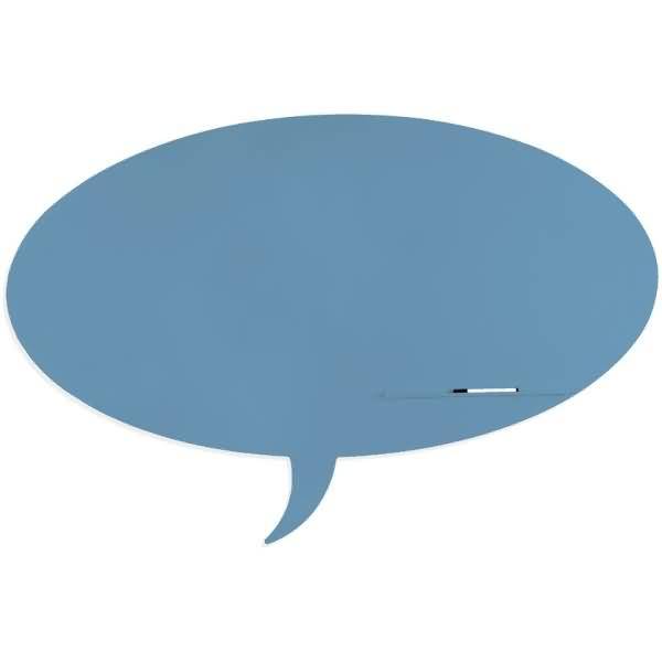 Symbol-Tafel Skinshape Sprechblase lackiert 75x115cm RAL 5024 pastellblau
