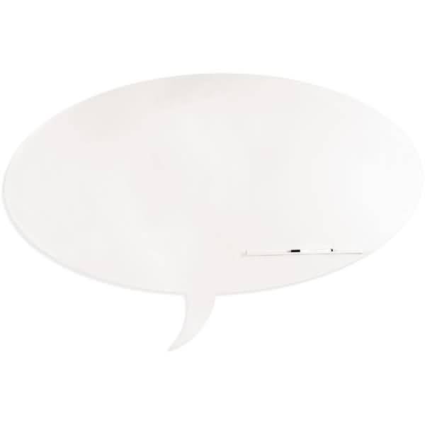 Symbol-Tafel Skinshape Sprechblase lackiert 75x115cm RAL 9010 reinweiß