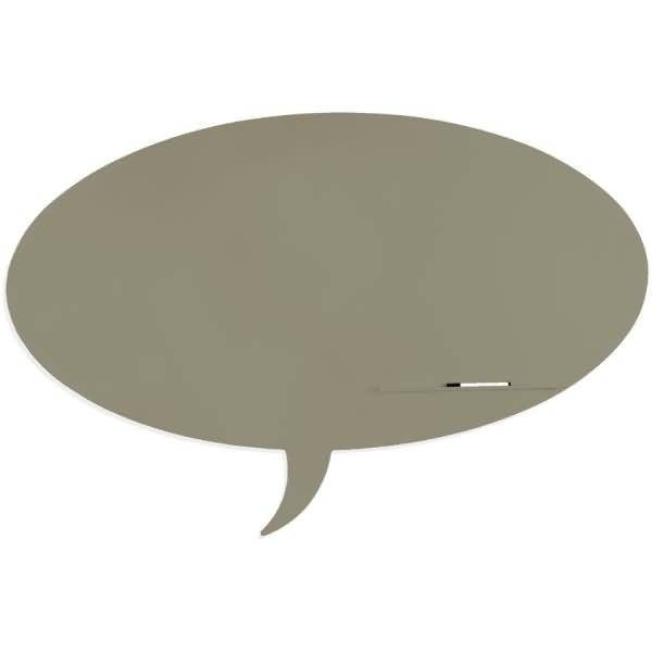 Symbol-Tafel Skinshape Sprechblase lackiert 75x115cm RAL 7033 zementgrau