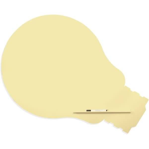 Symbol-Tafel Skinshape Glühbirne lackiert 75x115cm RAL 1015 hellelfenbein