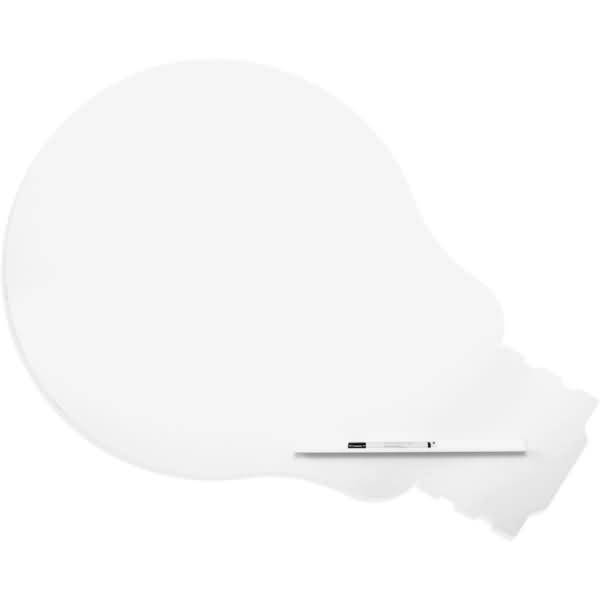 Symbol-Tafel Skinshape Glühbirne lackiert 75x115cm RAL 9010 reinweiß